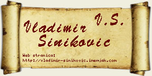 Vladimir Šiniković vizit kartica